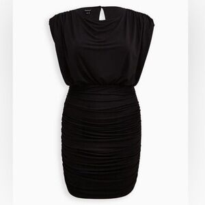 Torrid Black Ruched Sheath Dress - Size 3 NWT